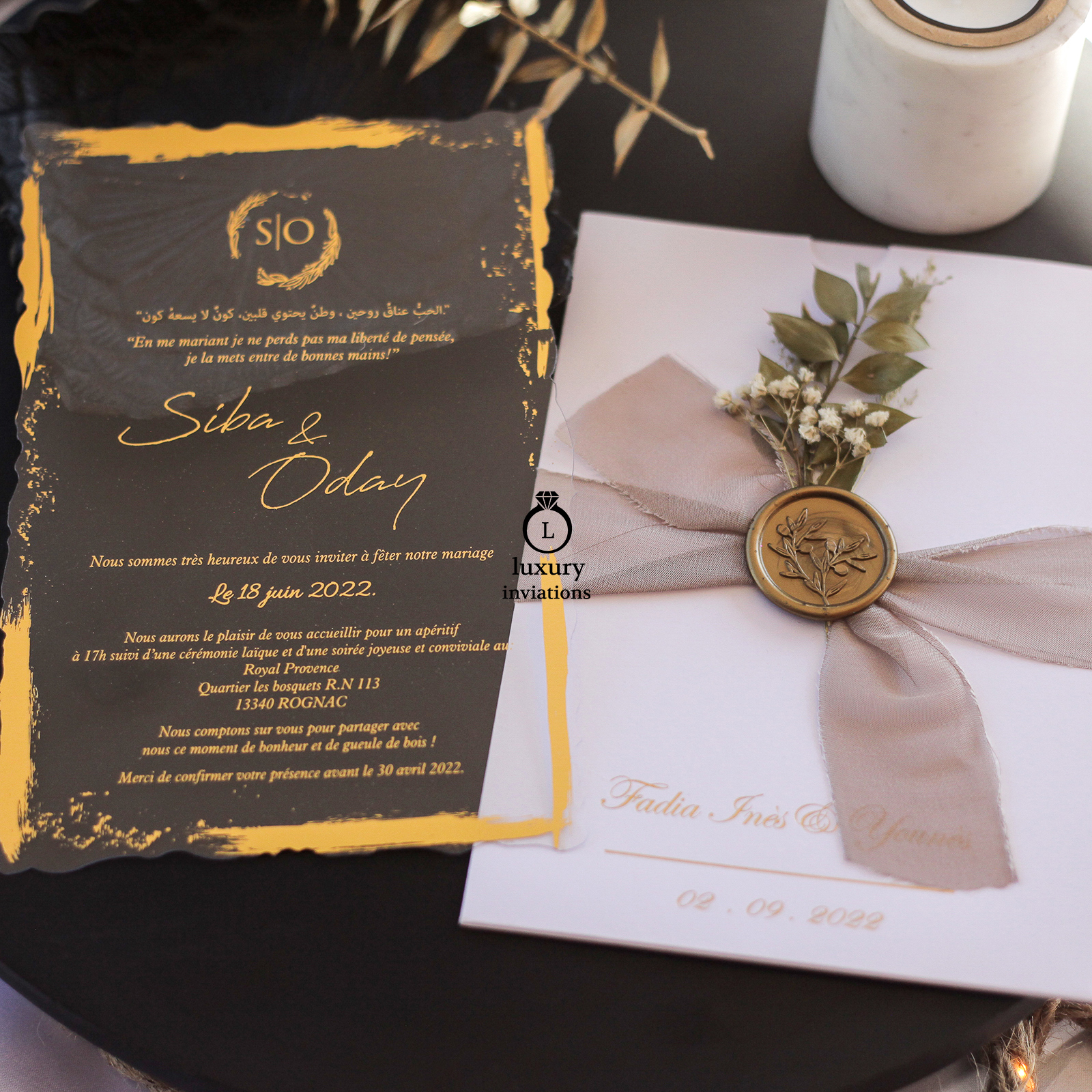 Faire Part Mariage Enveloppe 019 – Luxury Invitations